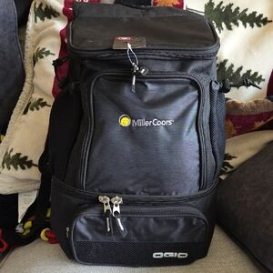 Ogio Black Backpack Beer Coolet with MillerCoors Logo
